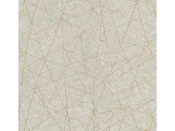 Bricoflor Tapete Beige Gold Ideal für Flur und Wohnzimmer Moderne Vliestapete mit Linien Muster und Struktur Prägung