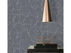 Bricoflor Tapetenmuster^Tapete Grau mit Ästen Vliestapete in anthrazit Silber mit Metallic Effekt Vlies Mustertapete mit Bäumen für Schlafzimmer