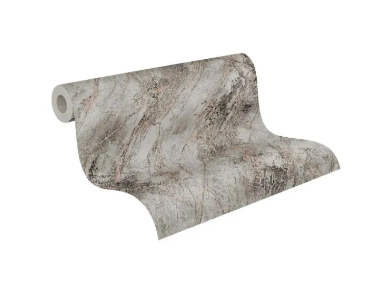 Bricoflor Dekorative Tapeten^Tapete Marmor Grau Ideal für Wohnzimmer und Küche Moderne Vliestapete in Marmoroptik mit Vinyl Struktur Abwaschbar