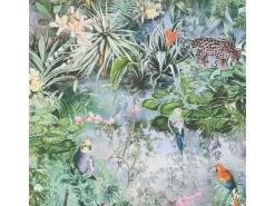 Bricoflor Tapetenmuster^Tapete Mit Papagei In Dschungel Bunte Vliestapete Mit Regenwald Vlies Wandtapete Mit Kakadu Und Leopard Für Schlafzimmer