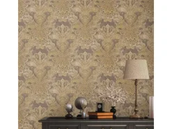 Bricoflor Tapete Orientalisches Muster Paisley Vliestapete mit Ornamenten Braun Gold Ideal für Wohnzimmer und Schlafzimmer