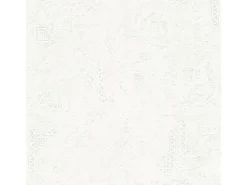 Bricoflor Uni Tapete im antik Look Weiße Vliestapete mit Vinyl Struktur im Vintage Stil überstreichbare Vlies Strukturtapete Nostalgisch