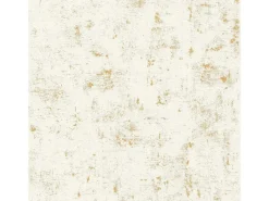 Bricoflor Tapezierzubehör^Vintage Tapete in Weiß und Gold Putzoptik Tapete im Shabby Chic Abwaschbare Vinyl Vliestapete für Badezimmer und Flur