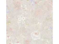 Bricoflor Tapetenmuster^Vintage Tapete mit Blumen Beige Bunt Landhaus Vliestapete Romantisch Ideal für Shabby Chic Küche und Schlafzimmer