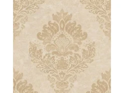 Bricoflor Tapetenmuster^Vlies Barocktapete Creme Gold Edle Barock Tapete in Sandfarben für Schlafzimmer und Wohnzimmer Ornament Vliestapete mit Vinyl Elegant