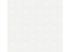 Bricoflor Überstreichbare Tapeten^Vlies Barocktapete Weiß Ornament Tapete zum überstreichen für Schlafzimmer und Esszimmer Elegant Barock Vliestapete überstreichbar