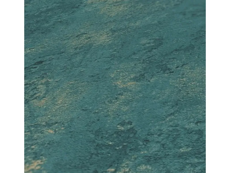 Bricoflor Dekorative Tapeten^Vliestapete in Grün Gold Uni Tapete in Betonoptik in Smaragdgrün mit Metallic Effekt Ideal für Wohnzimmer und Badezimmer