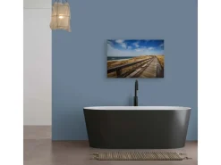 Bricoflor Wandbild Dünen Strand Meer Leinwandbild Ostsee Motiv Deko Bild Maritim Für Wohnzimmer Und Schlafzimmer 120 X 80 Cm