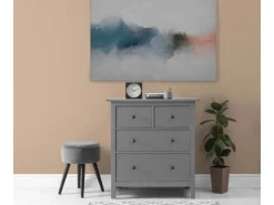 Bricoflor Wandbild 90X60 Cm Quer Deko Leinwandbild Für Büro Und Schlafzimmer Bild Mit Farbverlauf In Weiß Blau Rot Auf Leinwand