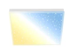 Brilo Deckenplatten^CCT LED Panel 21 W Sternenhimmel Rahmenlos mit Leuchtkante 38 cm Weiß