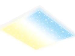 Brilo Deckenplatten^CCT LED Panel 21 W Sternenhimmel Rahmenlos mit Leuchtkante 38 cm Weiß