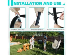 CCLIFE Kissen|Sessel^Hängesessel mit Gestell Kissen Hängeschaukel Hängestuhl Bis 100kg Indoor Outdoor Garten