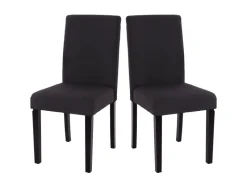 CHEFGASTRO Stühle^Esszimmerstuhl 2er-Set Klassisch & Zeitlos 90x43x56cm Sitzhöhe 45cm Textil Dunkle Beine