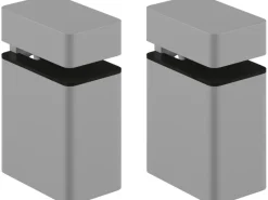 Schweberegale^Clip-Set Regalbodenträger bis 20 mm Matt-Silber