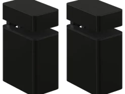 Regale Schwarz|Holzregale^Clip-Set Regalbodenträger bis 20 mm Matt-Schwarz