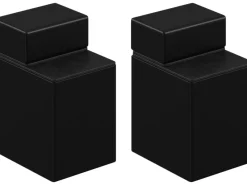 Clip-Set Regalbodenträger Kurz für 20 mm Matt-Schwarz