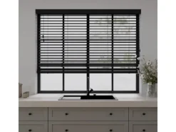 Cocoon Home Concepts Jalousien^Holz Jalousien 130 x 175 50mm Lamellen Schwarz