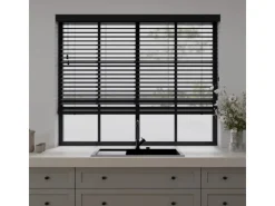 Cocoon Home Concepts Jalousien^Holz Jalousien 150 x 130 50mm Lamellen Schwarz