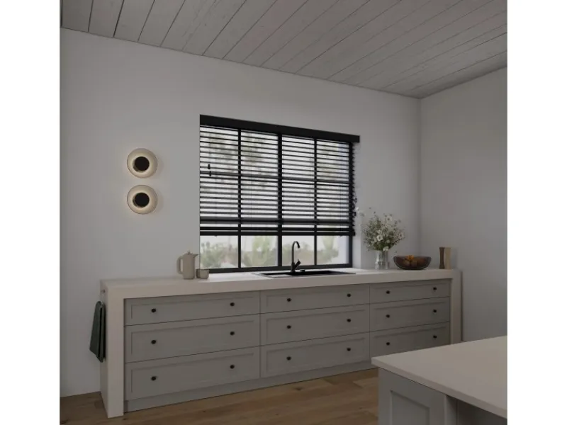 Cocoon Home Concepts Jalousien^Holz Jalousien 100 x 130 50mm Lamellen Schwarz