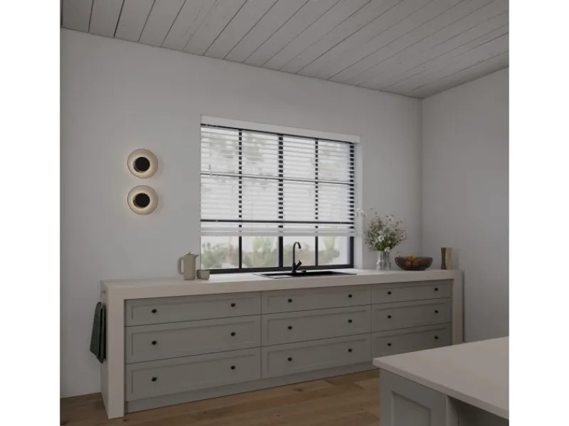 Cocoon Home Concepts Jalousien^Holz Jalousien 80 x 240 50mm Lamellen Weiß