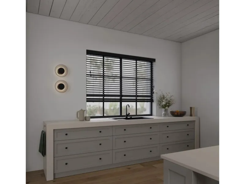 Cocoon Home Concepts Jalousien^Holz Jalousien 100 x 175 50mm Lamellen Schwarz