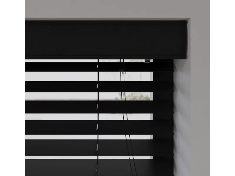 Cocoon Home Concepts Jalousien^Holz Jalousien 100 x 175 50mm Lamellen Schwarz
