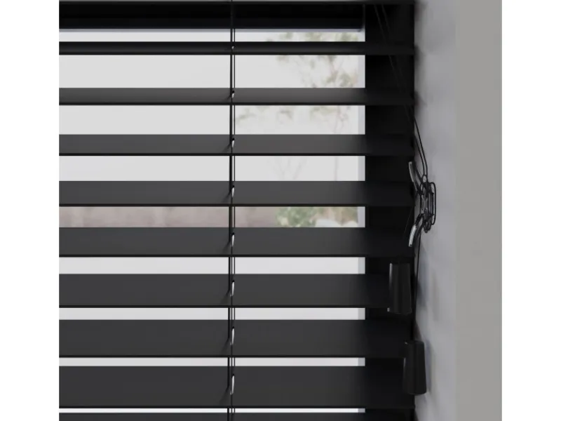 Cocoon Home Concepts Jalousien^Holz Jalousien 100 x 175 50mm Lamellen Schwarz