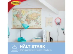 Vitrinen^Command Haken-Set Mittelgroß Transparent 6 Stück