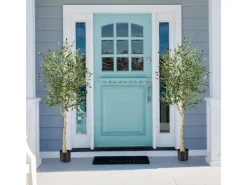 Kunstpflanzen^Costway 2er Set Künstliche Olivenbaum Blättern Grün 180 cm