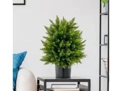 Costway 2er Set Kunstpflanze für Haus Büro Grün 55cm