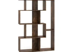 Bücherregale^Costway Geometrische Holzregal Bücherregal mit Kippsicherungen