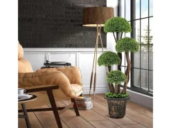 Kunstpflanzen^Costway Kunstpflanze mit 4 Kugeln & Realistischem Stamm Grün 90 cm