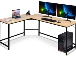 Tische^Costway Schreibtisch L-Form 168 x 125 x 74 cm