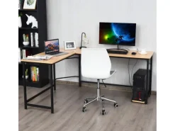 Tische^Costway Schreibtisch L-Form 168 x 125 x 74 cm