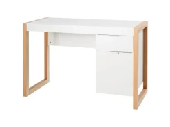 Costway Schreibtisch mit Schublade und Schrank Kinderschreibtisch Weiß