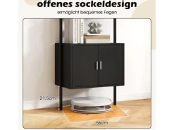 Bücherregale^Costway 5-Stöckiges Leiterregal Bücherregal 60 x 35 x 184cm Schwarz