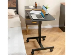 Tische^Costway Stehpult Höhenverstellbar Steh-Sitz Schreibtisch 65 x 48 cm