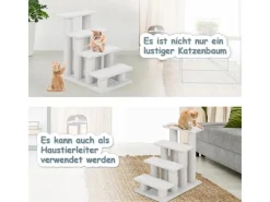 Katzenbedarf^Costway Tiertreppe Katzentreppe 4 Stufen Haustiertreppe