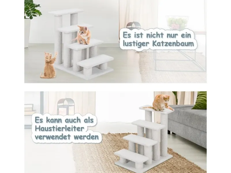Katzenbedarf^Costway Tiertreppe Katzentreppe 4 Stufen Haustiertreppe