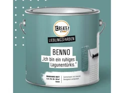 CREATE! by OBI Innenfarben^Lieblingsfarben Wandfarbe Benno Lagunentürkis matt 2,5 l