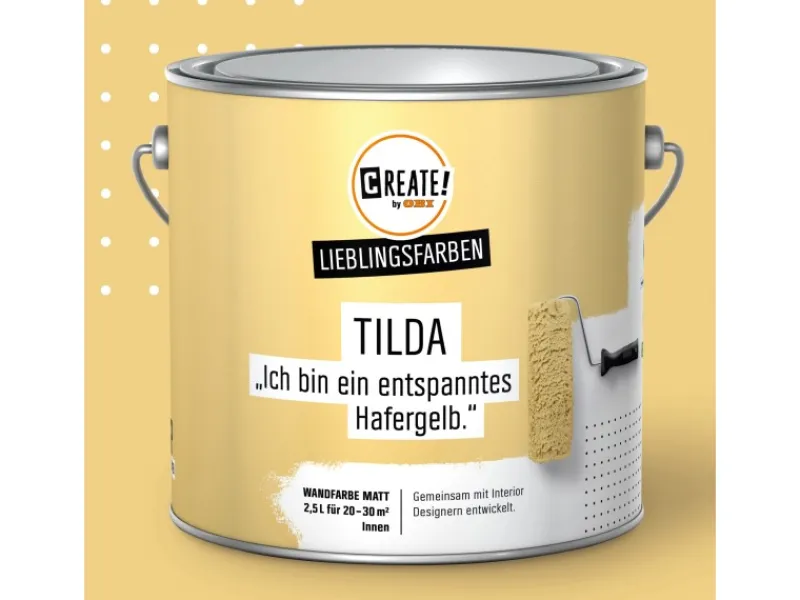 CREATE! by OBI Innenfarben^Lieblingsfarben Wandfarbe Tilda matt 2,5 l