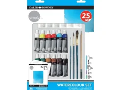 Bastelzubehör^Daler Rowney Simply Aquarellfarbenset sortierte Farben 25 teilig