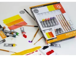 Künstlerzubehör^Daler-Rowney Simply Acryl-Mal-Set sortierte Farben 25 teilig