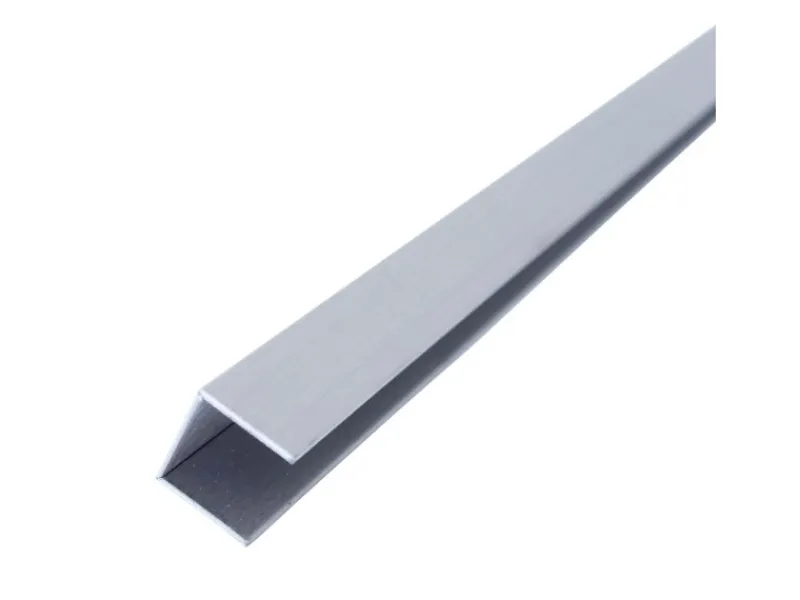Dalsys Fliesenschiene U-Profil 2,5m x 25mm Edelstahl Gebürstet