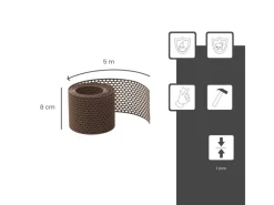 DAPRONA Insektenschutz^Vogelschutzgitter Lüftungsband PVC 5m x 80mm Belüftung
