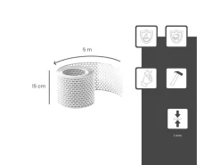 DAPRONA Insektenschutz^Vogelschutzgitter Lüftungsband PVC 5m x 150mm Belüftung