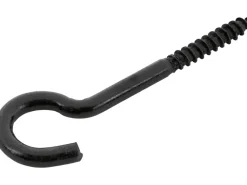 Sessel^Deckenhaken Eng Gebogen Schwarz Verzinkt Ø 5,0 x 80 mm 5 Stück