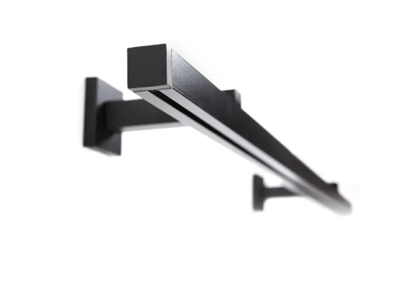 Deco-Raum Gardinenschiene nach Maß 1-Lauf Cube Schwarz 60cm