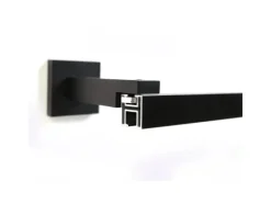 Deco-Raum Gardinenschienen^Gardinenschiene nach Maß 1-Lauf Cube Schwarz 480cm