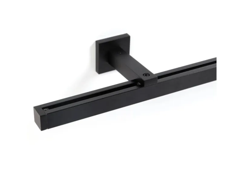 Deco-Raum Gardinenschiene nach Maß 1-Lauf Cube Schwarz 420cm